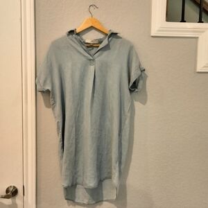 Thread & Supply Light Blue Shirt Dress
